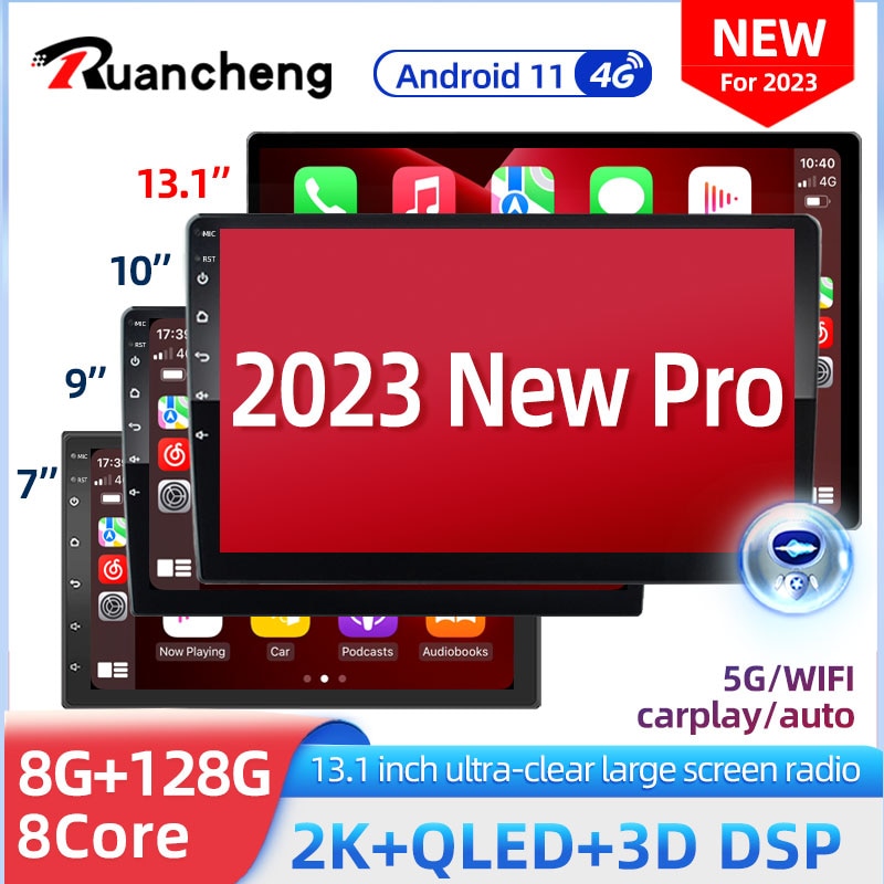 2 Din Android 11 Car Radio Autoradio 7 9 10 Inch Universal Wifi Gps