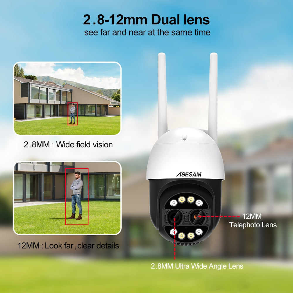 4k Outdoor Wifi Surveillance Cameras | 4k 8mp Dual 8x Zoom Ptz Camera