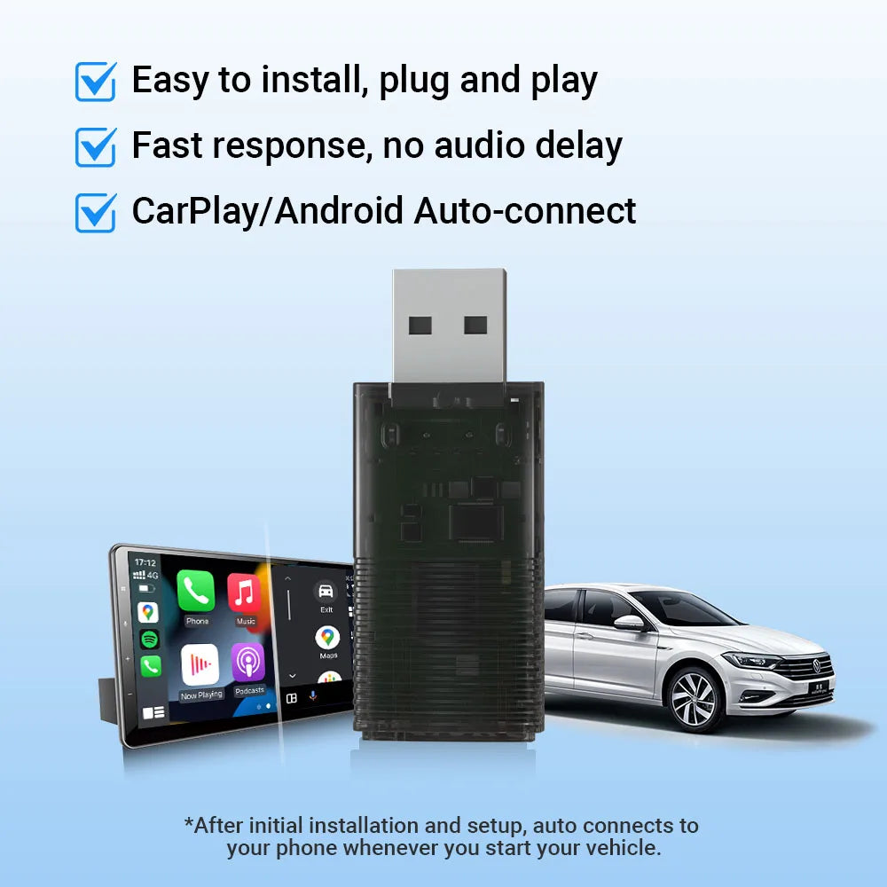 NEW Wireless CarPlay Android Auto Wireless Adapter Smart Mini Box Plug