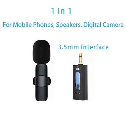 New Wireless Lavalier Microphone Portable Audio Video Recording Mini