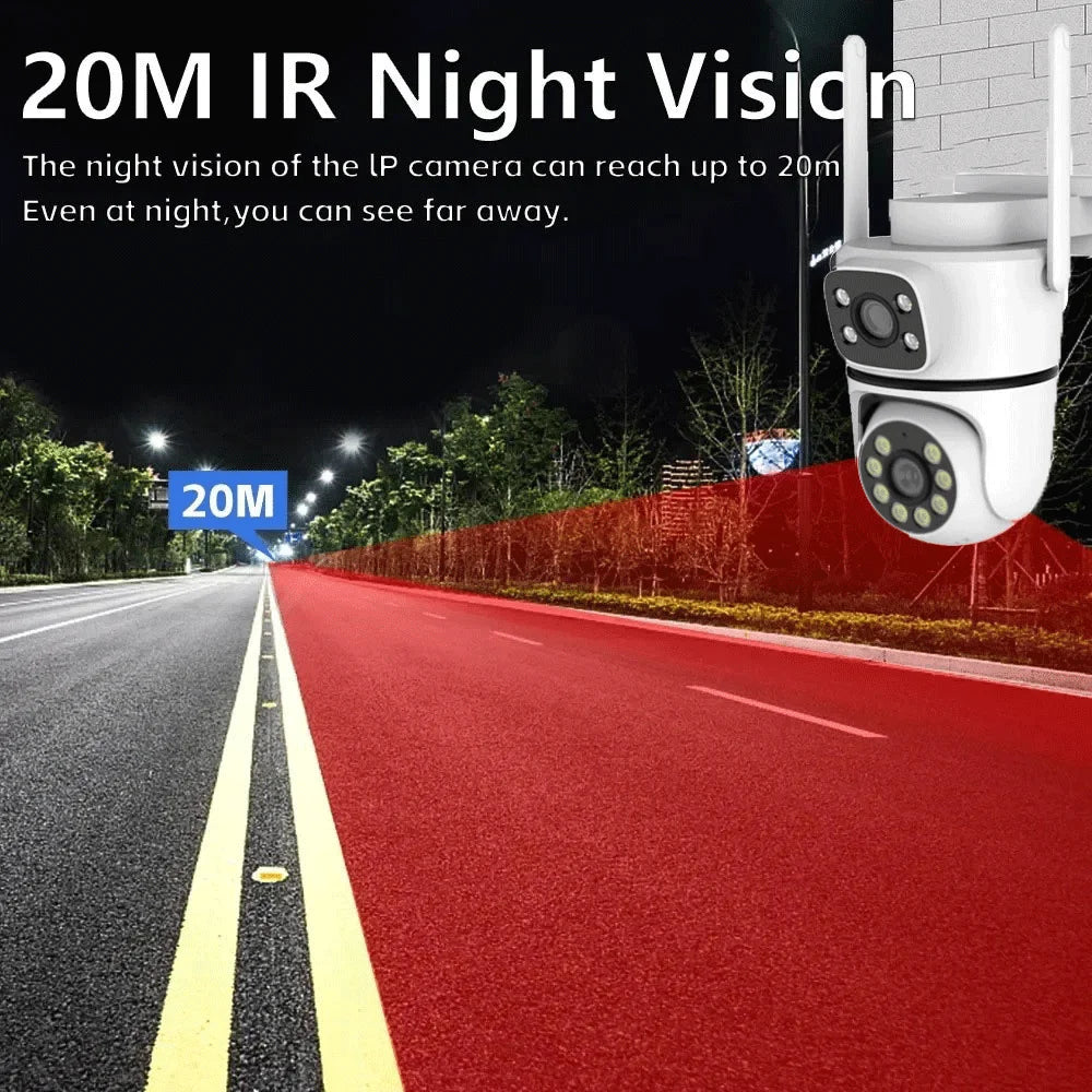 Tuya 10MP Dual-Lens 5G Wifi Camera PTZ Outdoor 4K HD Dual Screen Home