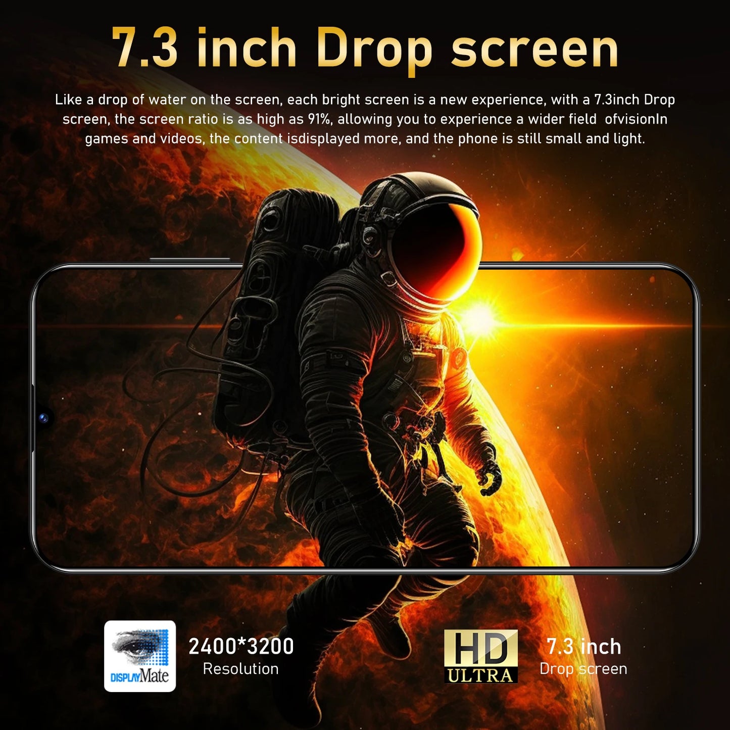 2025 NEW Mobile Phone X5 Pro 7.3 HD Screen SmartPhone 16G+1T 5G Dual
