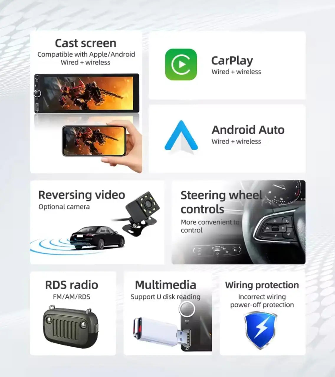 Central Multimedia MP5 Pro Screen 6.86 "1din Universal Linux system