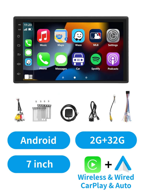 ACODO Android Car Player 7 inch 2 Din Multimedia Wireless Carplay Auto