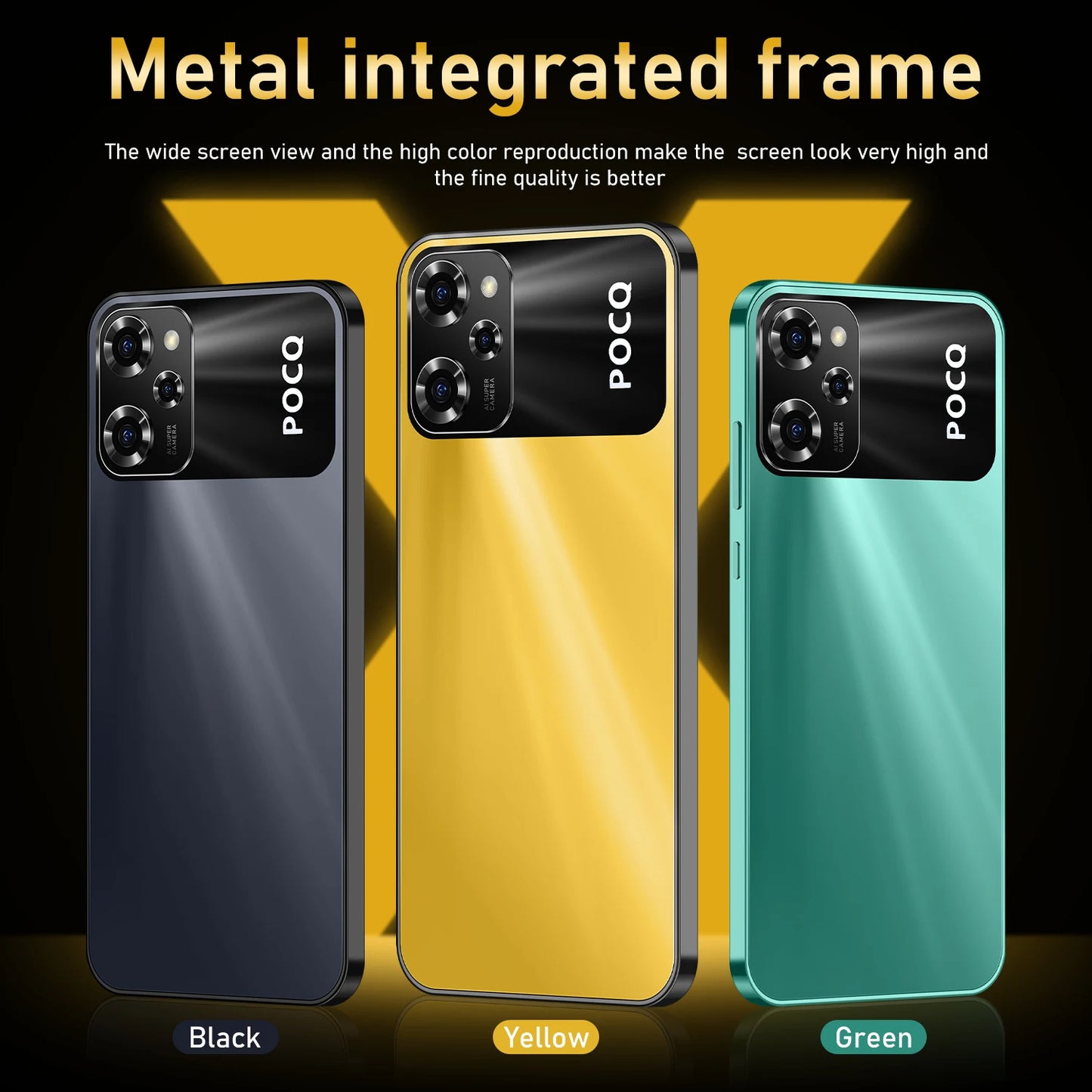 2025 NEW Mobile Phone X5 Pro 7.3 HD Screen SmartPhone 16G+1T 5G Dual