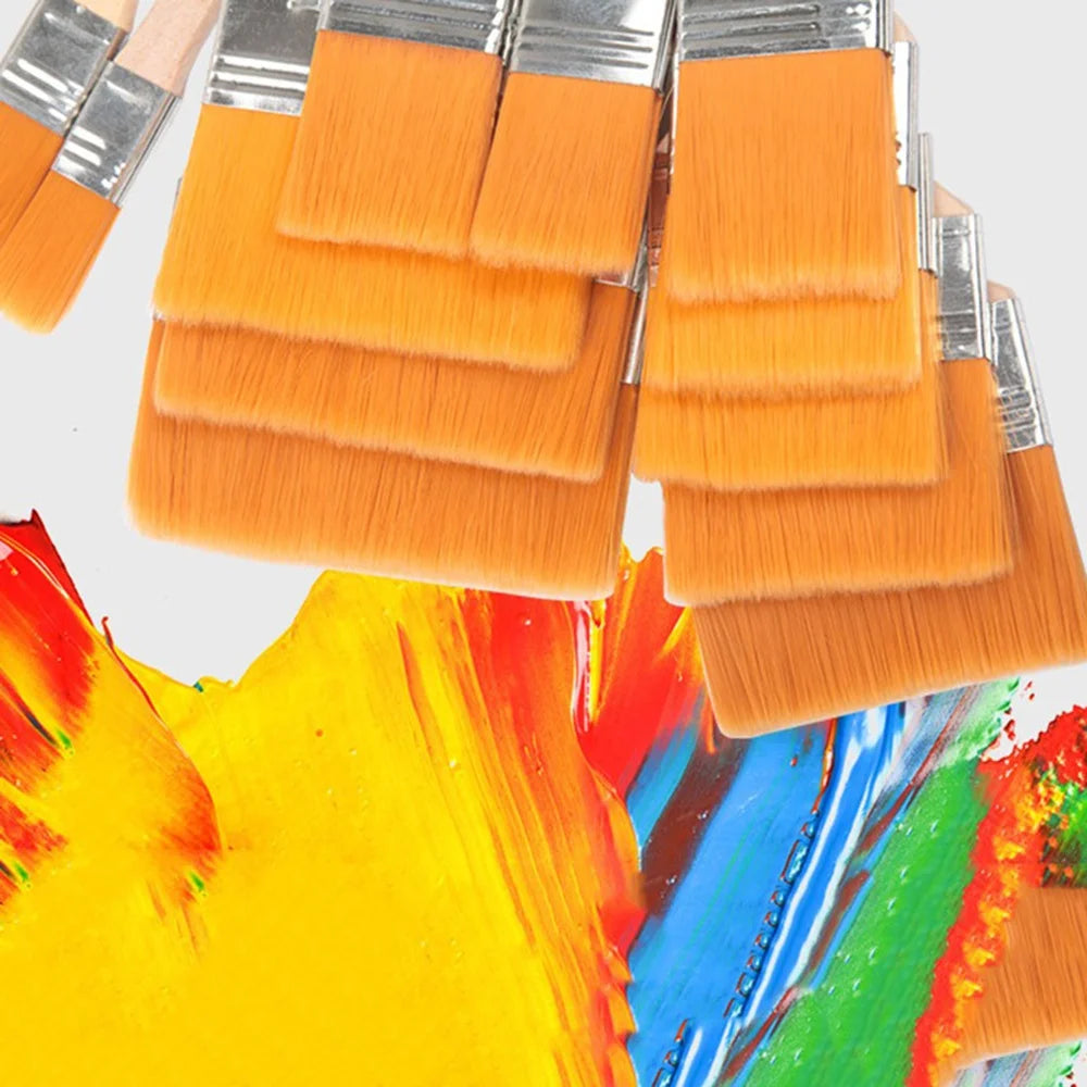 12pcs/set Memory Nylon Paint Brushes Set for Acrylic Oil Drawing