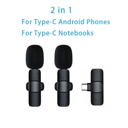 New Wireless Lavalier Microphone Portable Audio Video Recording Mini