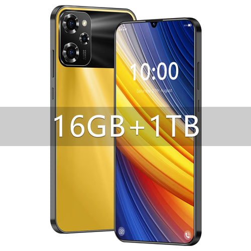 2025 NEW Mobile Phone X5 Pro 7.3 HD Screen SmartPhone 16G+1T 5G Dual