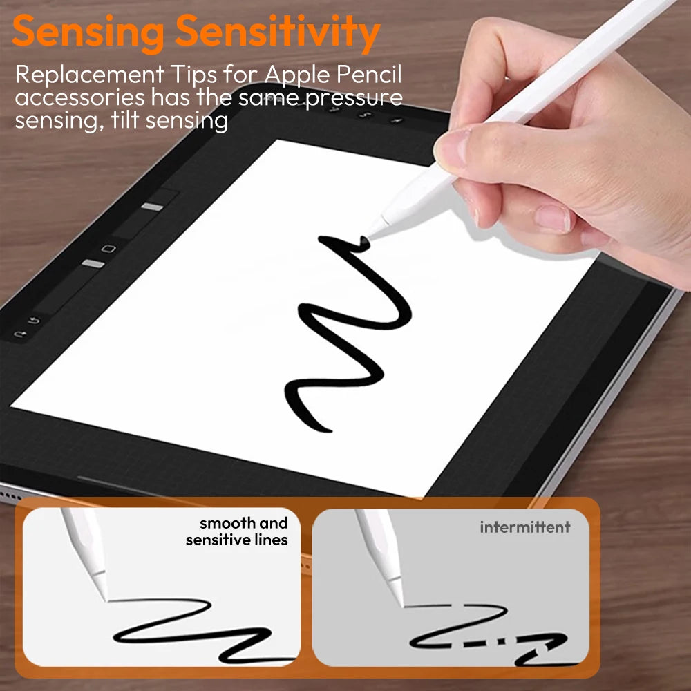 Replacement Tips for Apple Pencil 1st/2nd Gen iPencil Nibs No Wear Out