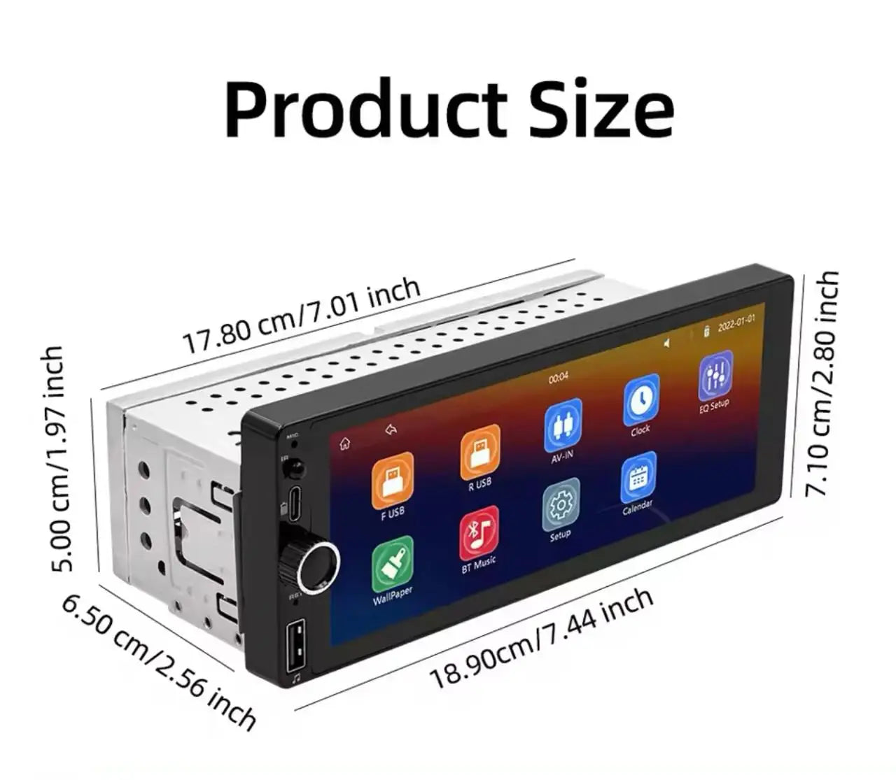 Central Multimedia MP5 Pro Screen 6.86 "1din Universal Linux system