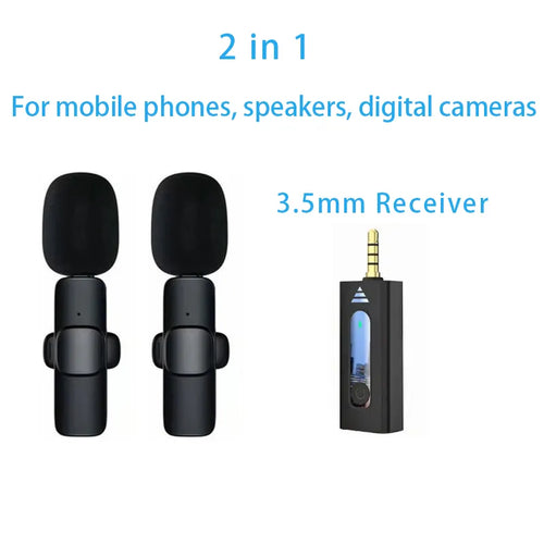 New Wireless Lavalier Microphone Portable Audio Video Recording Mini