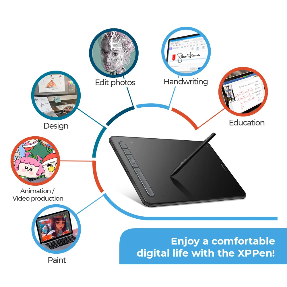 XPPen Deco M/ MW Wireless Digital Drawing Tablets 8*5 inch Graphics