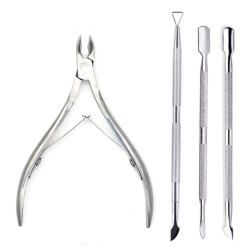 4 Pcs/Set Professional Stainless Steel Nail Cutter Scissor Nippers