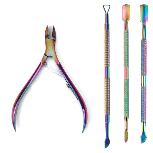 4 Pcs/Set Professional Stainless Steel Nail Cutter Scissor Nippers