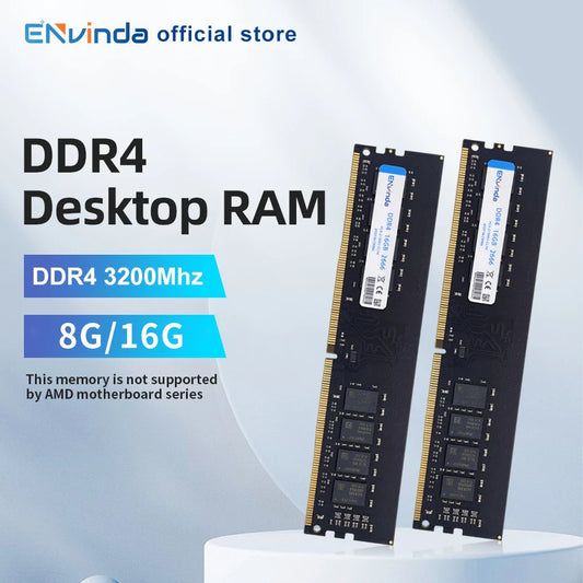 ENVINDA DDR4 PC RAM Memoria 8GB 16GB 3200MHz DIMM Desktop Computer