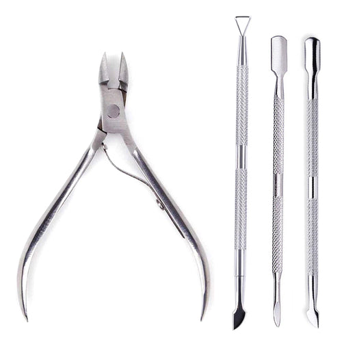 4 Pcs/Set Professional Stainless Steel Nail Cutter Scissor Nippers