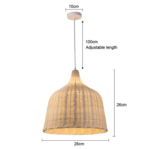 Bamboo Pendant Lamp Hand Knitted Chinese Style Weaving Hanging Lamps