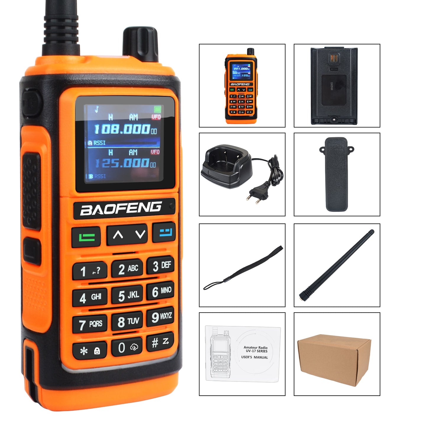 Baofeng UV 17Pro GPS Walkie Talkie 108 130MHz Air Band VHF UHF 200