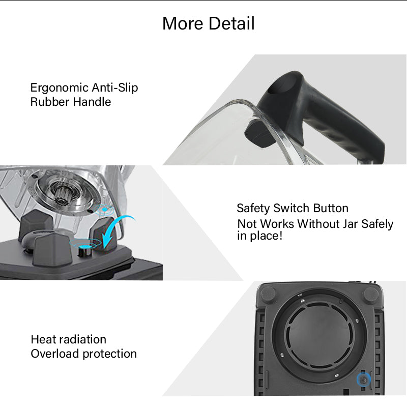 Biolomix 3hp 2200w Heavy Duty Commercial Grade Timer Blender Mixer