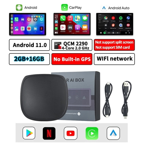 CarAiBOX CarPlay Ai Box Qualcomm 6125 8 Core CPU Android 11.0