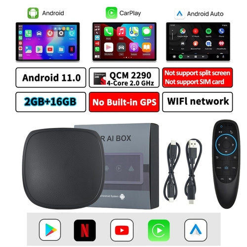 CarAiBOX CarPlay Ai Box Qualcomm 6125 8 Core CPU Android 11.0