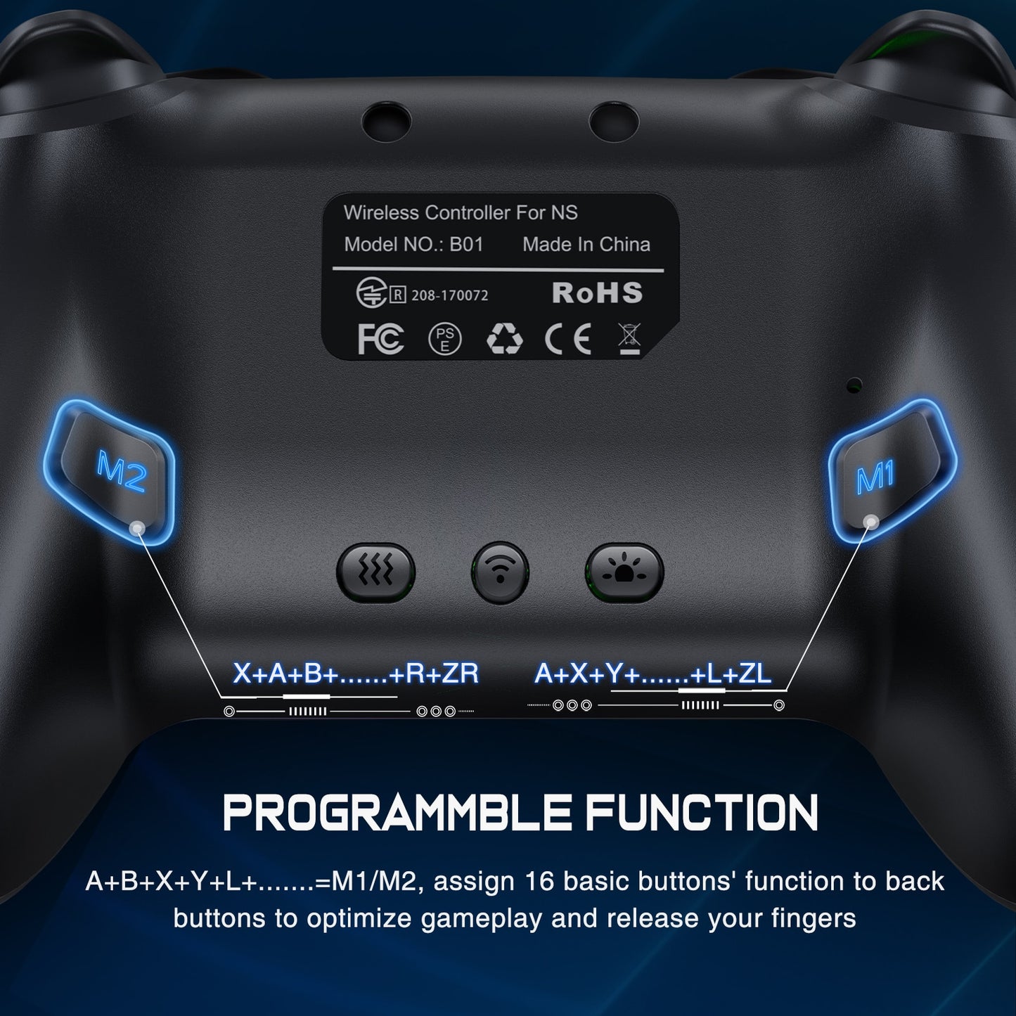 Dinofire Wireless Bluetooth RGB Controller for Nintendo Switch/Switch