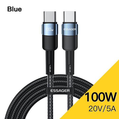 Essager 100w Usb Type C To Usb C Cable Usb-c Pd Fast Charging Charger