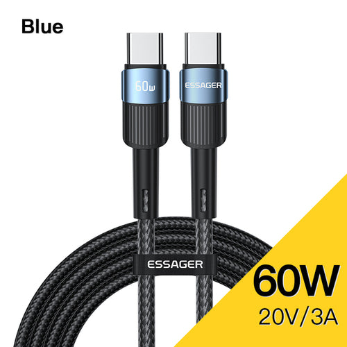 Essager 100w Usb Type C To Usb C Cable Usb-c Pd Fast Charging Charger