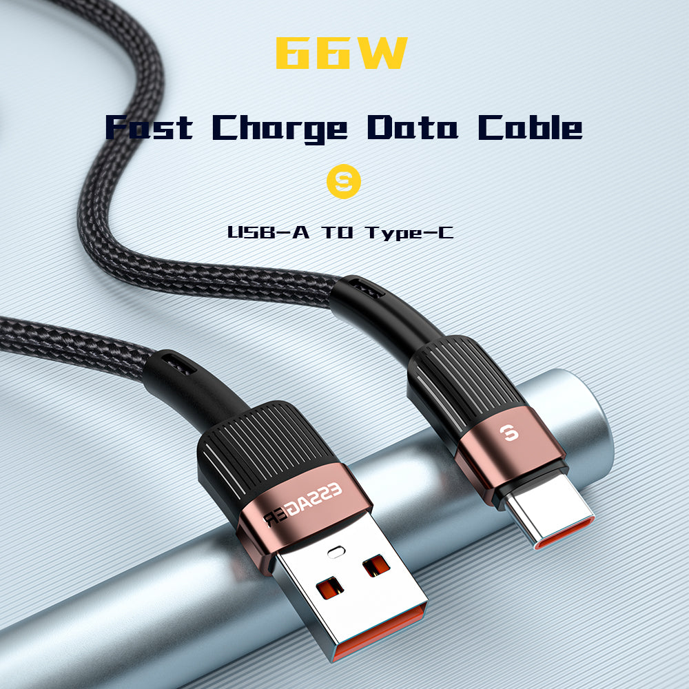 Essager 6A USB Type C Cable For Huawei P30 P40 Pro 66W Fast Charging