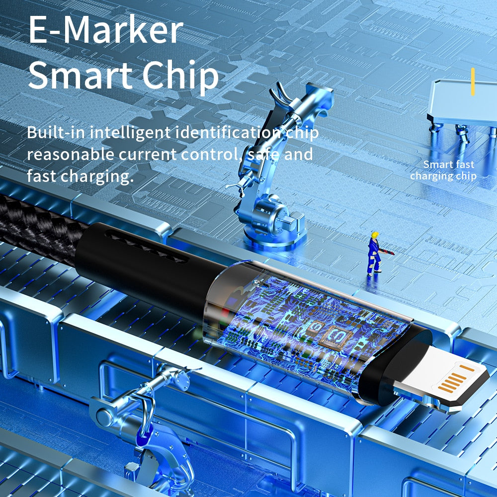 Essager Usb C Cable For Iphone 11 12 13 Pro Max Xs 20w Fast Charging