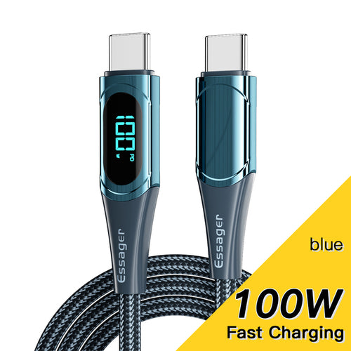 Essager USB Type C To USB C Cable 100W/5A PD Fast Charging Charger