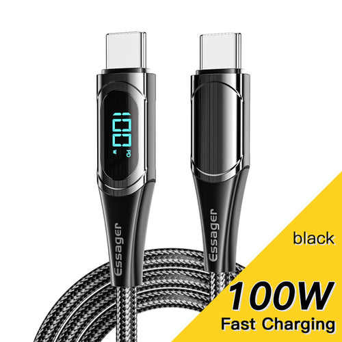 Essager USB Type C To USB C Cable 100W/5A PD Fast Charging Charger