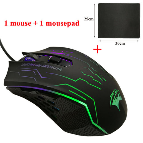 Forka Silent Click Usb Wired Gaming Mouse 6 Buttons 3200dpi Mute