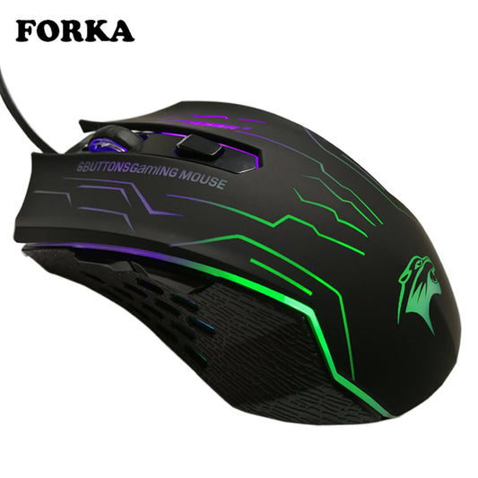 Forka Silent Click Usb Wired Gaming Mouse 6 Buttons 3200dpi Mute