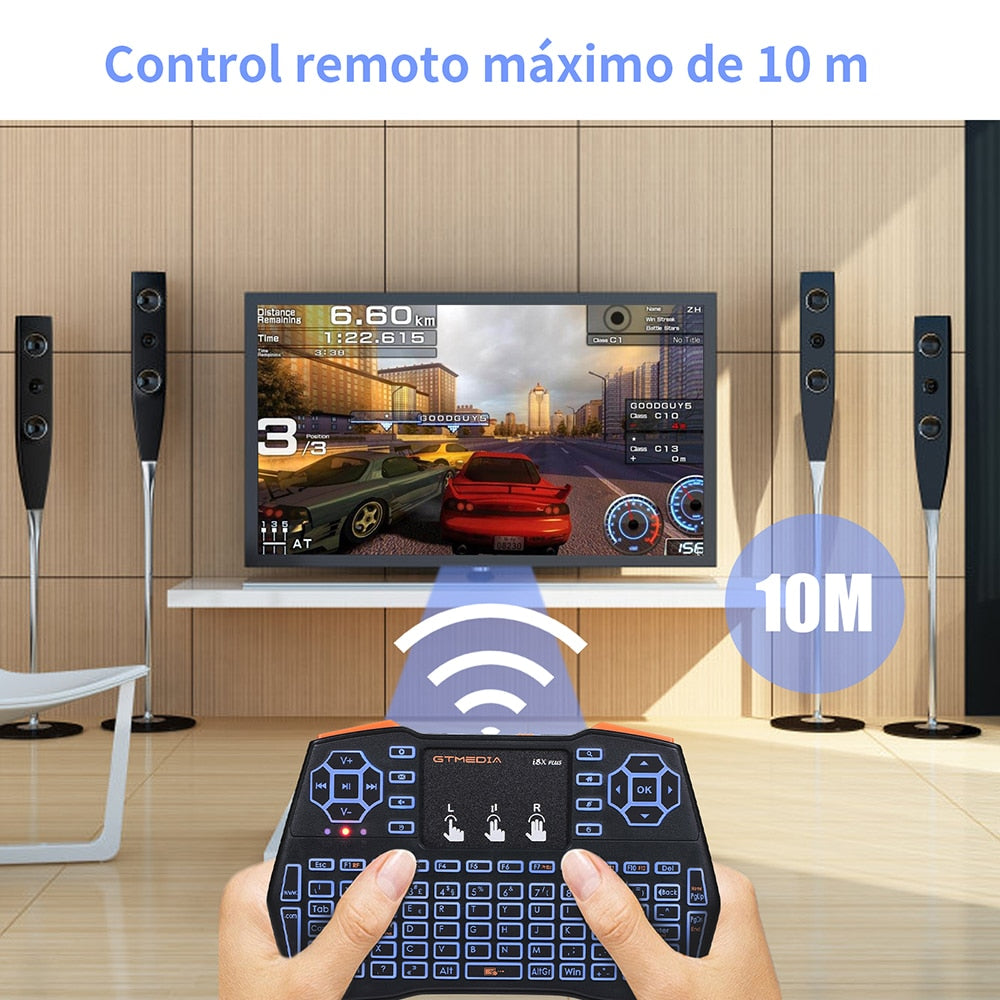 GTMEDIA I8x Plus Wireless 2.4G Keyboard English Spanish Portuguese Air