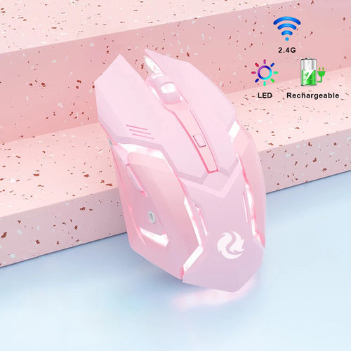 Gaming Mouse Rechargeable 2.4gwireless Bluetooth Mouse Mute Ergonomic