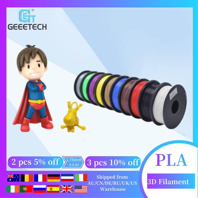 Geeetech 3d Filament Pla Petg Abs 1kg 1.75mm 3d Printer Filament