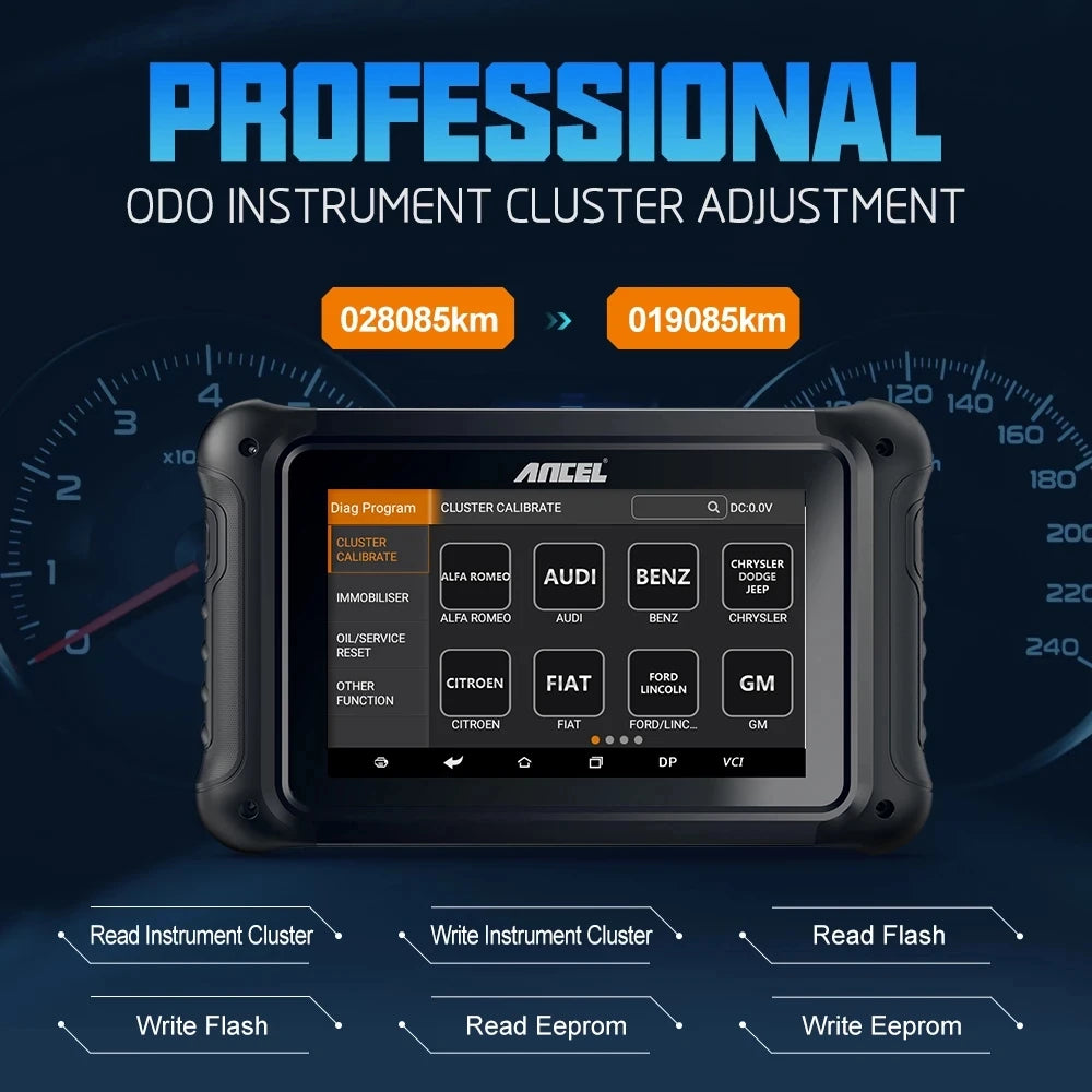 ANCEL DP500 Key Programmer Immobilizer Cluster Calibriation Instrument