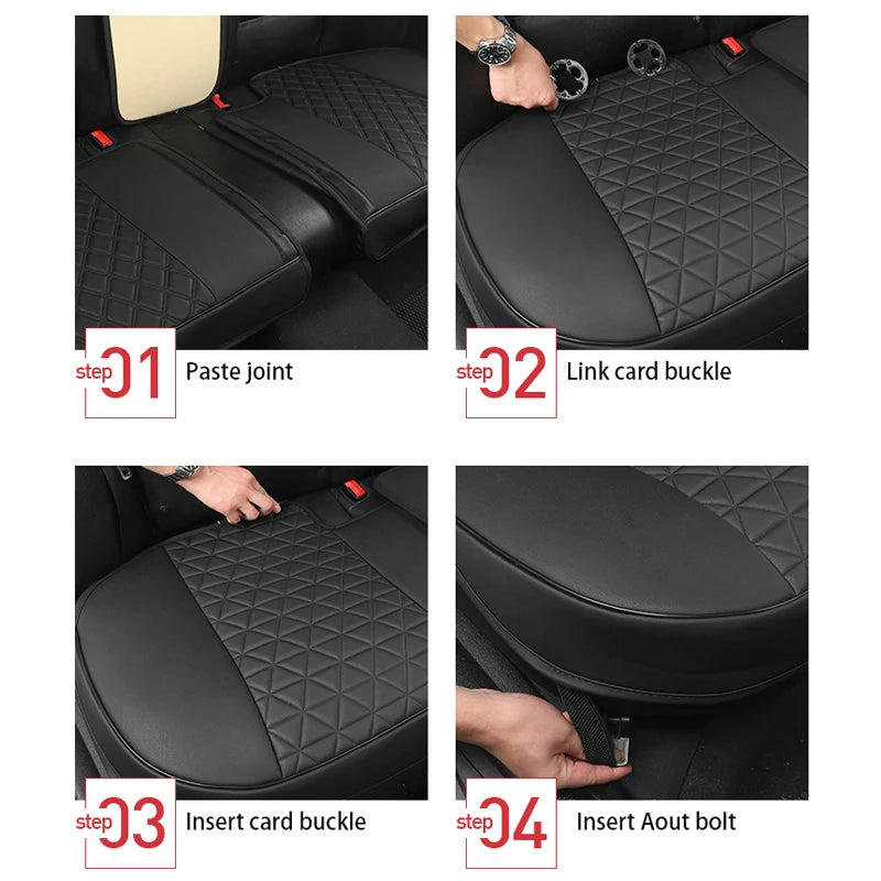 SEAMETAL Car Seat Cover PU Leather Auto Car Chair Covers Automobiles