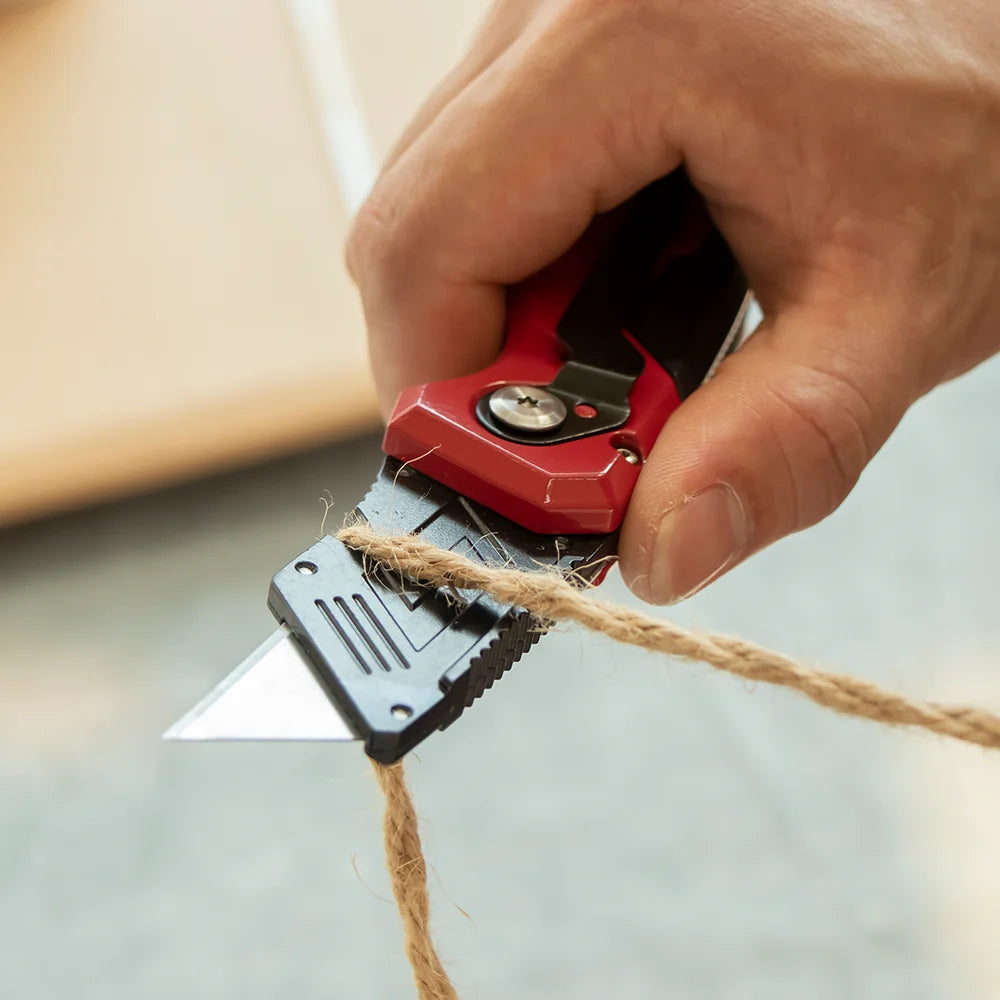 T TOVIA Folding Knife Replaceable Utility Knife for Cable Cartons