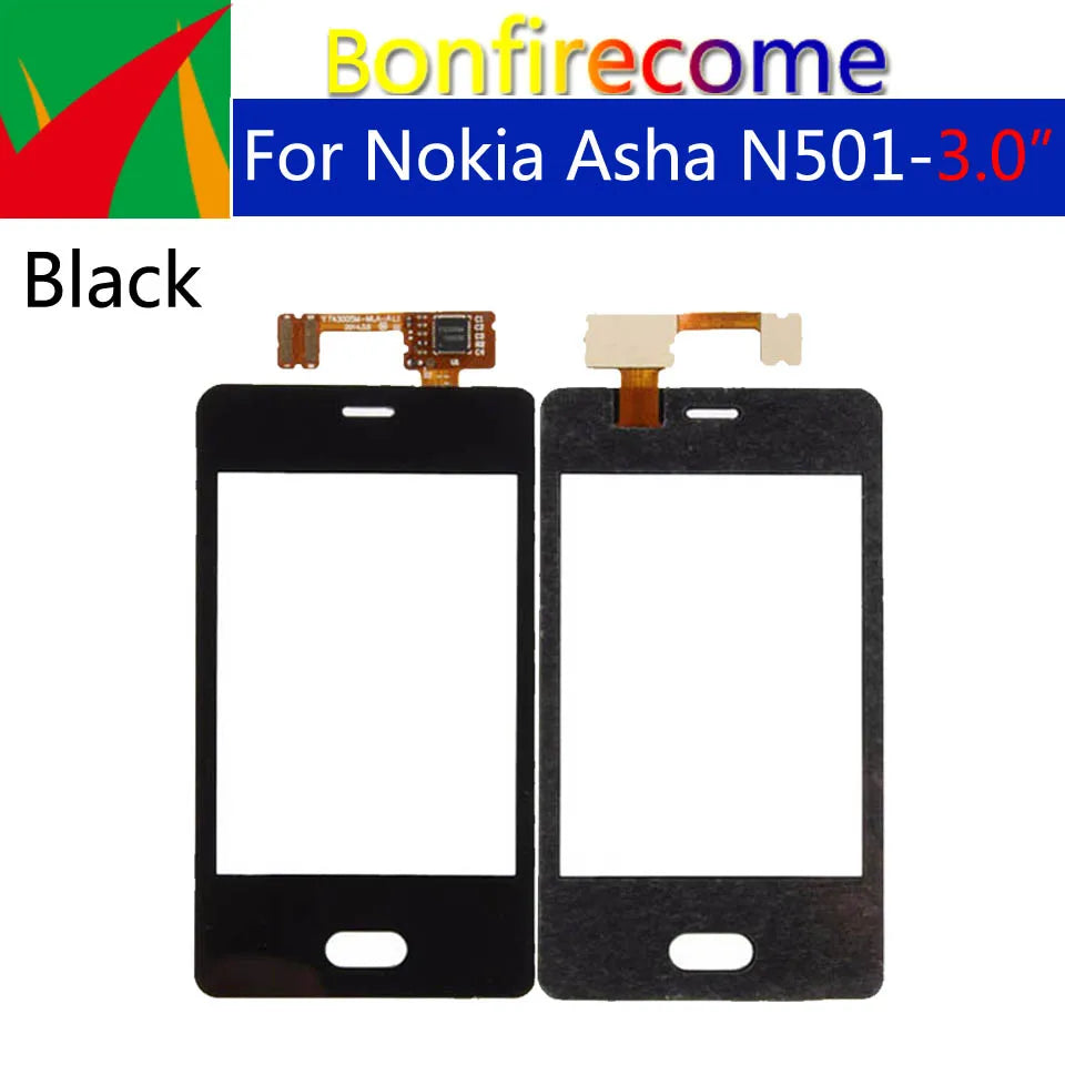 Black Touch Screen For Nokia Asha N501 501  Digitizer Panel Sensor