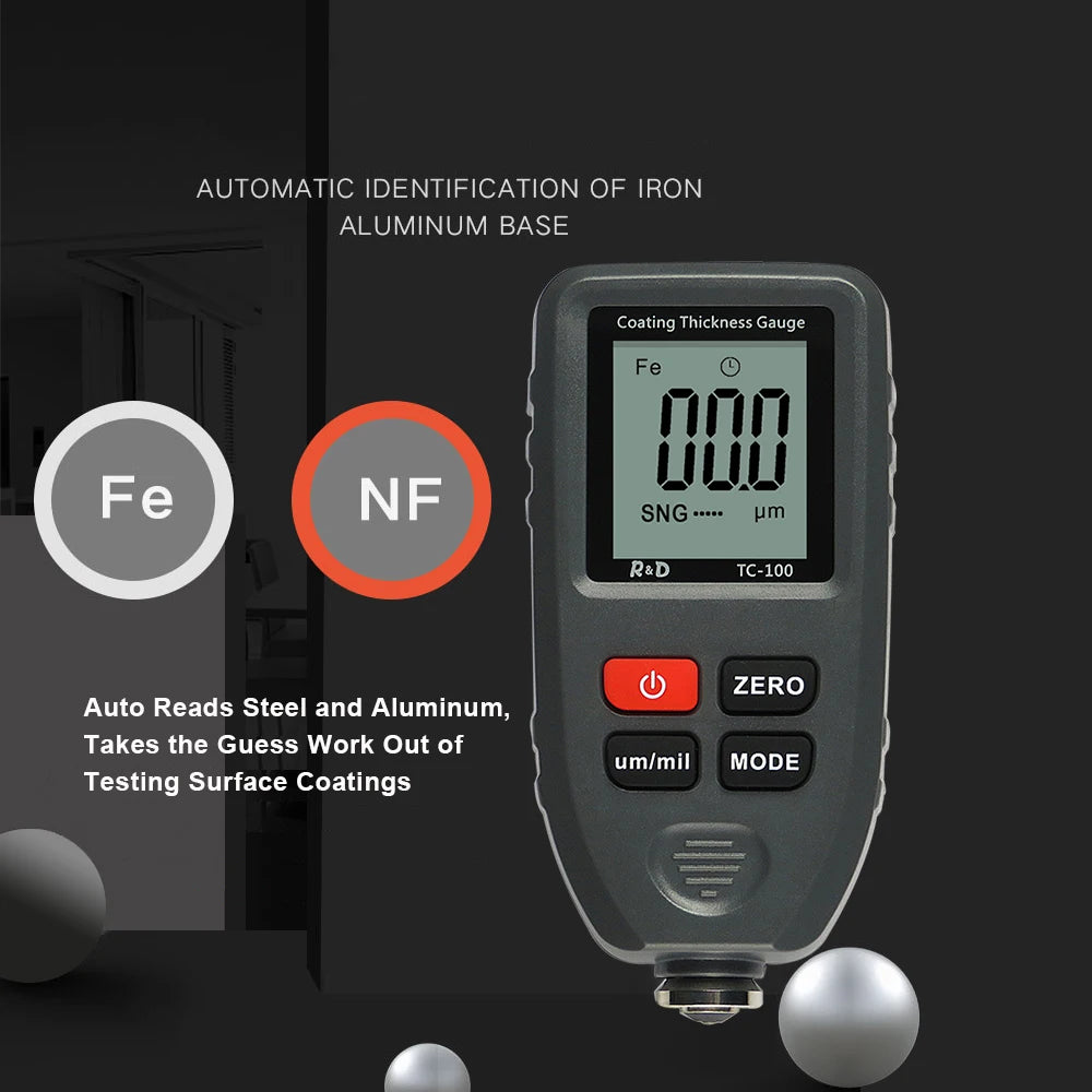 R&D TC100 Automobile Thickness Gauge Car Paint Tester Thickness