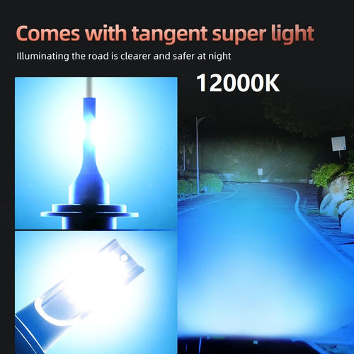 2Pcs H4 H7 H11 H10 LED Car Headlight Bulbs 3000K 6000K PSX24W 9005 HB3