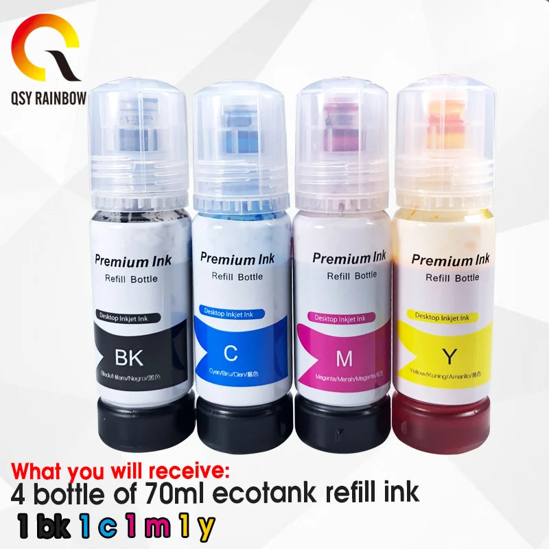 BottLe For Ecotank Ink For Epson L3150 L3110 104 502 512 504 Ink For