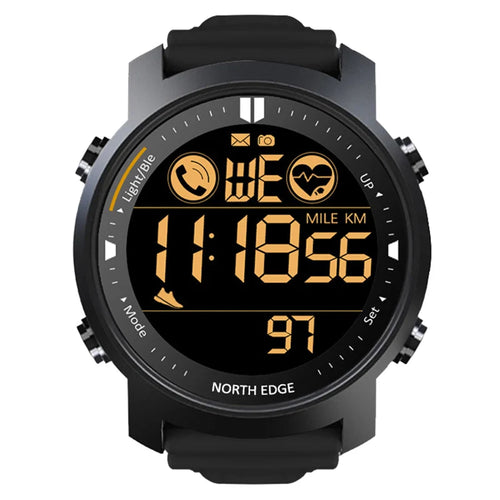 NORTH EDGE Men's Digital Watch Military Waterproof 50M Running Sports
