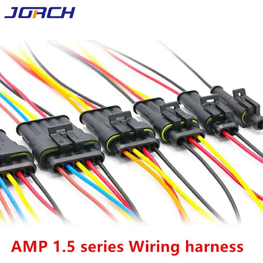 1 sets AMP 1P 2P 3P 4P 5P 6P Waterproof Electrical Auto Connector Male