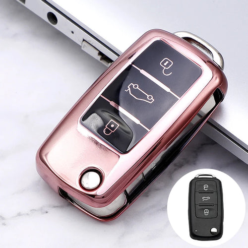 Car Key Case Car Key Full Cover Protection Shell  Bag for VW
