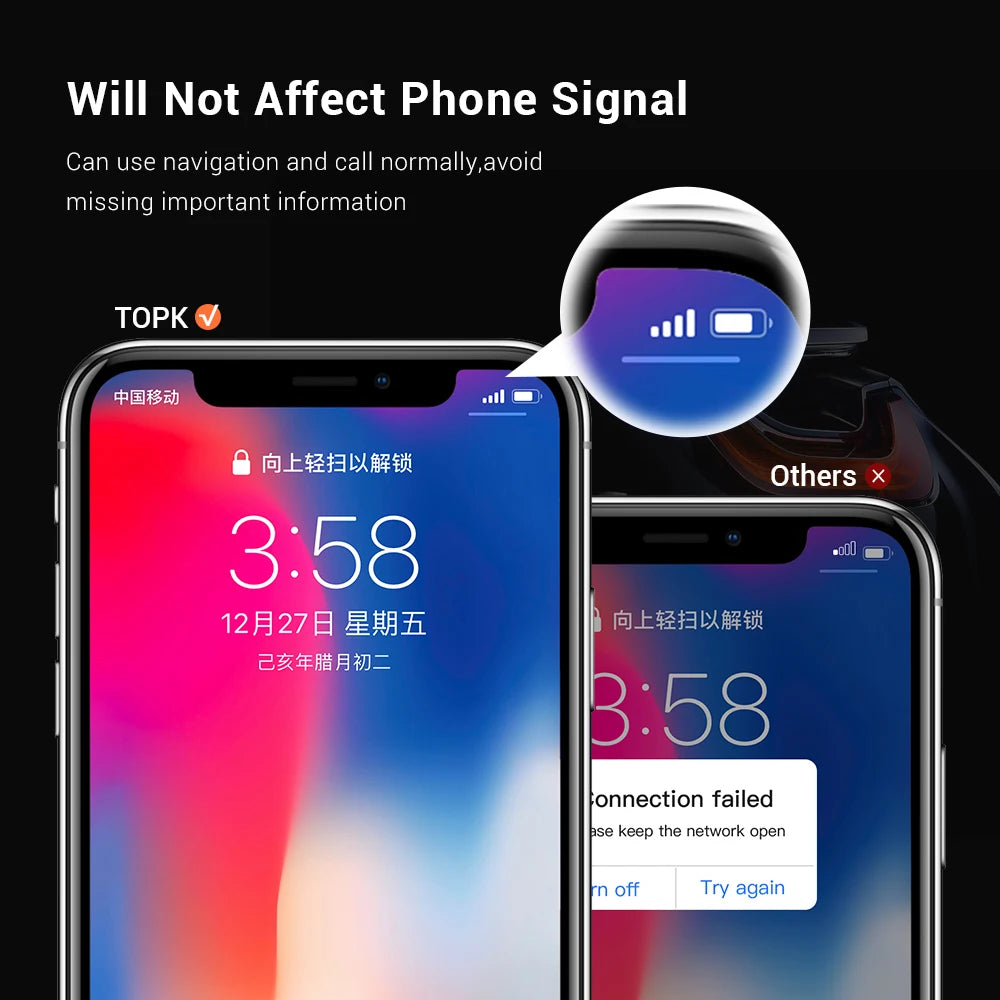 TOPK Magnetic Car Phone Holder Dashboard Cell Phone Stand Steering