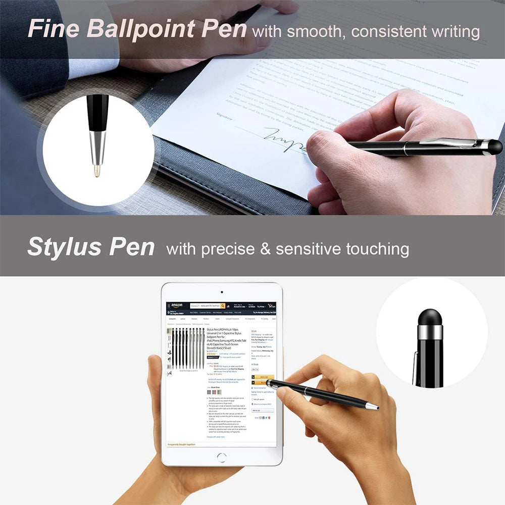 Stylus Pen for Smartphones Tablet 2 in 1 Universal Capacitive Screen