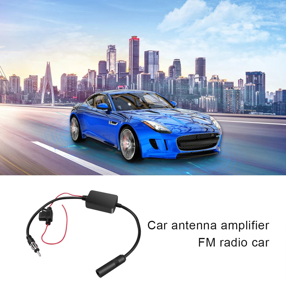 Practical FM Signal Amplifier Anti-interference Car Antenna Radio 12V